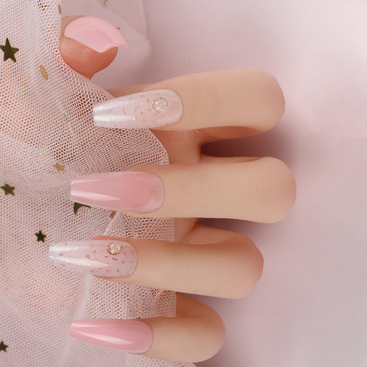FANCY BALLERINA MEDIUM LONG COFFIN NAIL