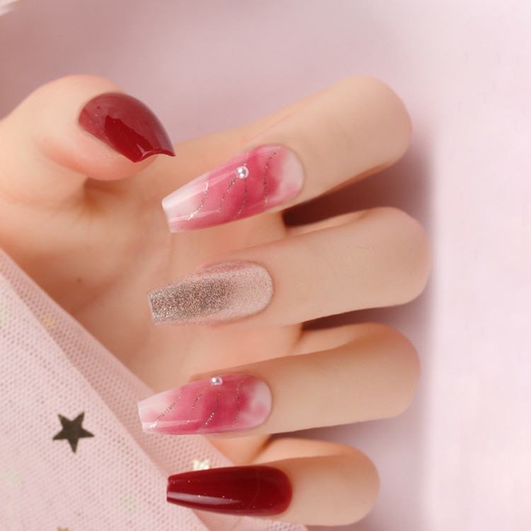 FANCY BALLERINA MEDIUM LONG COFFIN NAIL