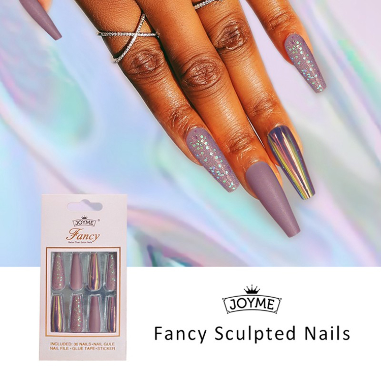 New Quality Fashion Trend Long Coffin Ballerina Nail