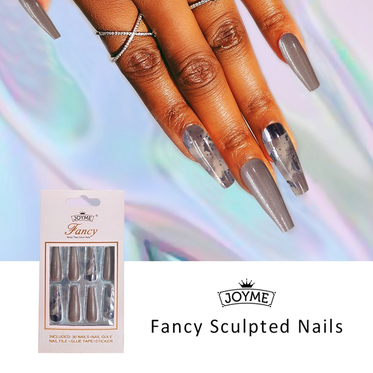 New High QualityFashion Trend Long Coffin Ballerina Nail