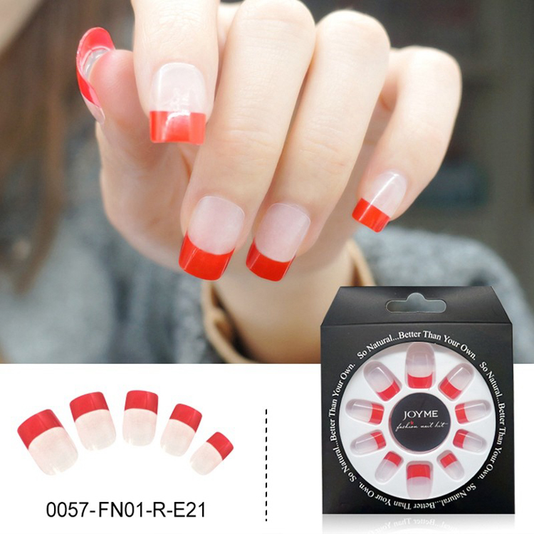 French Design Wholesale False Nail Press On Nail Tips Fake Nails 24PCS