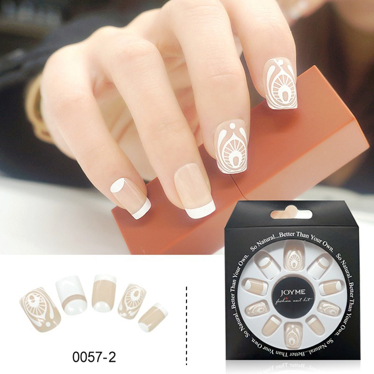 24PCS Wholesale Freach Nail Press On Artifical Fales Nail Tips