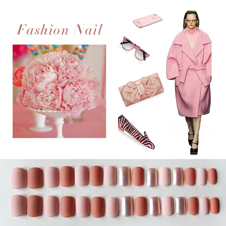 Velvet Square Scalet Light Fashion Artificial Nail