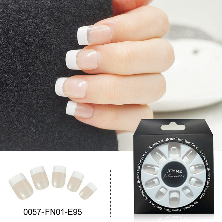 French Clear Design Wholesale False Nail Press On Nail Tips Fake Nails 24PCS