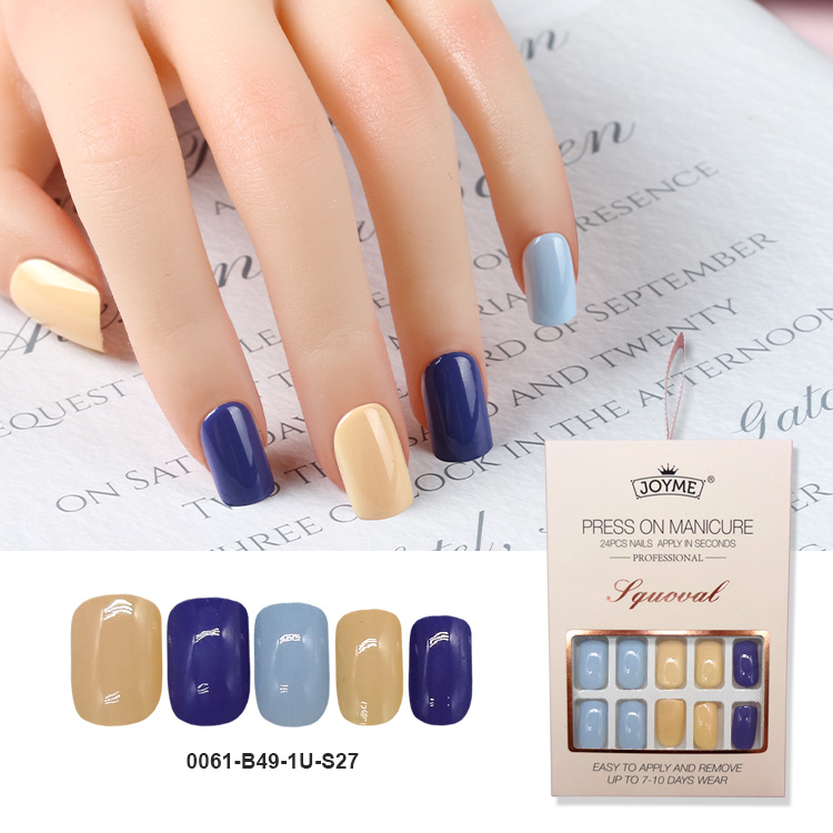 Fashion Square Nails In The Exquisite Packing Box With Ribbon Hanger And Silky Touch
