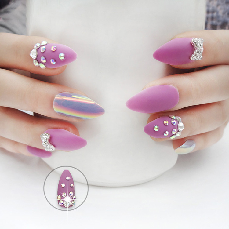 Fashion Nail Decoration False Nail Tips Jewelry Nai Tips For Bride