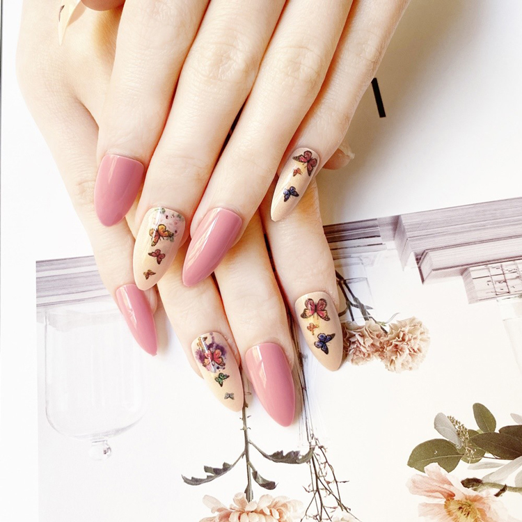 NEW ARRIVED FASHION COLORFUL PRINTING STILETTO NAIL