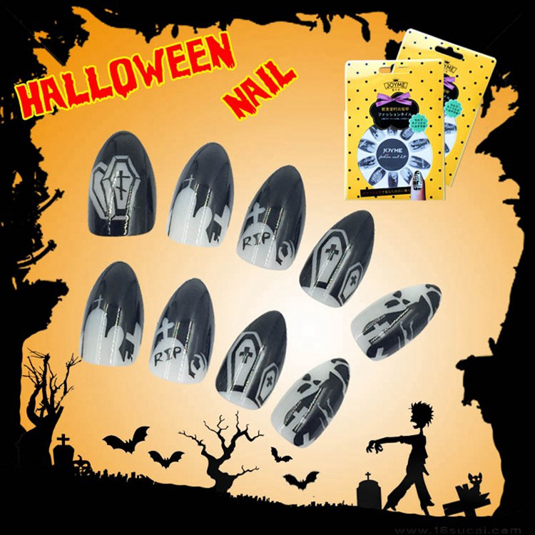 Newair Halloween Noctilucence Nail Stiletto False 24PCS Nail Wholesale