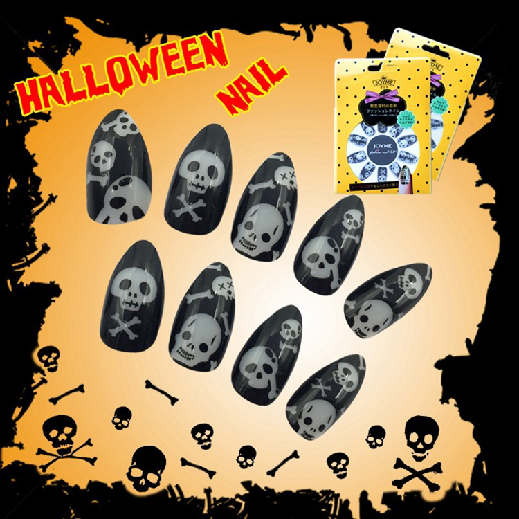 Newair Halloween Noctilucence Nail Stiletto False 24PCS Nail