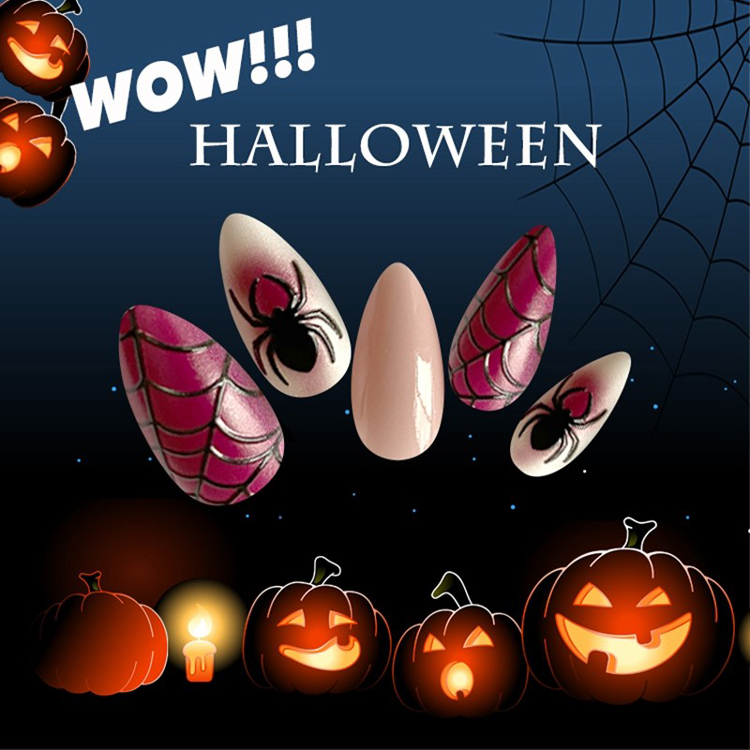 Hot Selling Newair Halloween Nail Stiletto False 24PCS Nail Tips