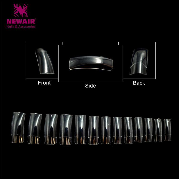 Newair Professional Nail Tips Clear Natural Color Half Cover