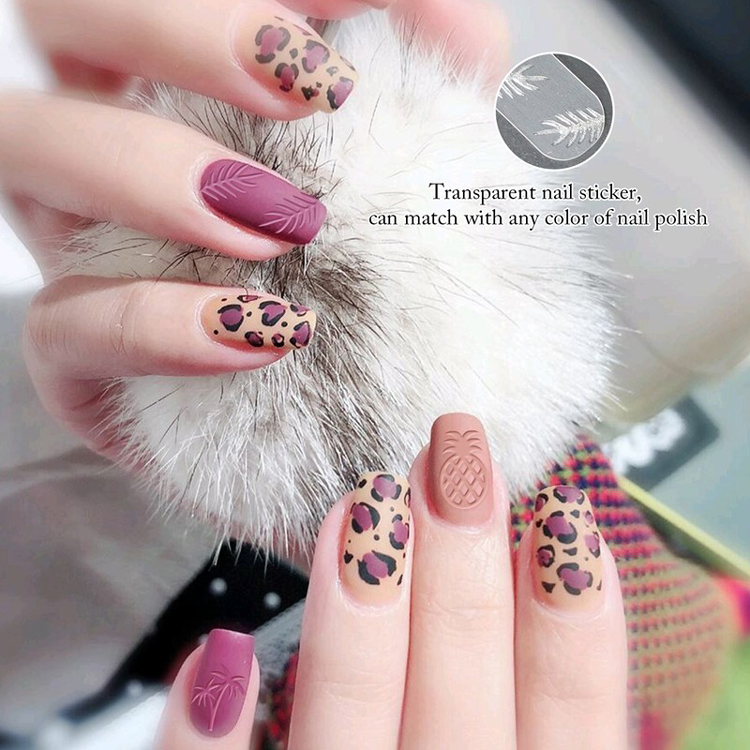 Tree Design Sticker Leaf 3D Self-adhesive Nail Art Sticker