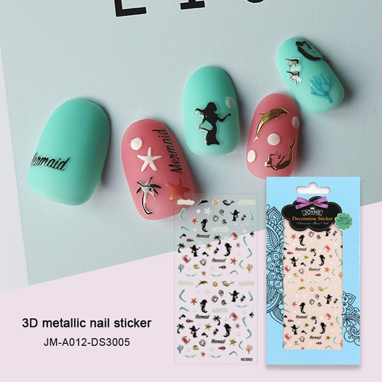 Mermaid Princess Metallic 3D Nail Sticker
